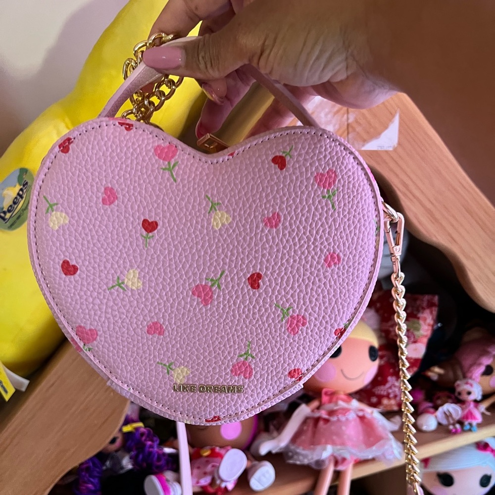 Like Dreams Pastel Pink Heart Bag New